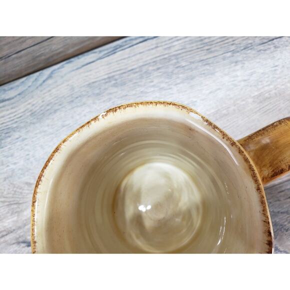 El Camino Linens N Things Pear Oversized Coffee Mug Cup Hand Painted - Picture 8 of 10